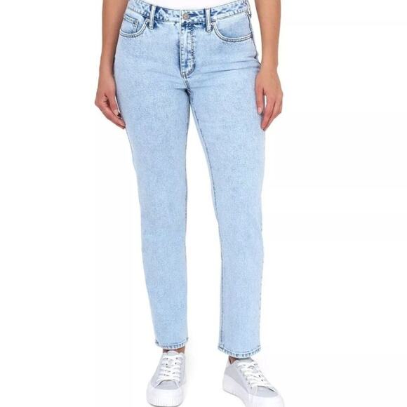 Seven7 Light Wash Blue Straight leg Denim Jeans Size 10 - Picture 2 of 10